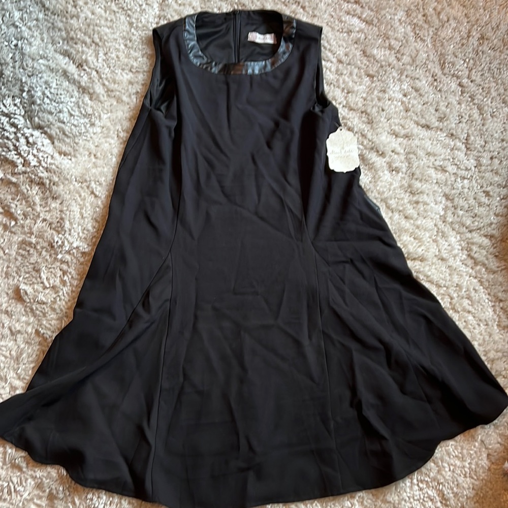 Black mini swing dress